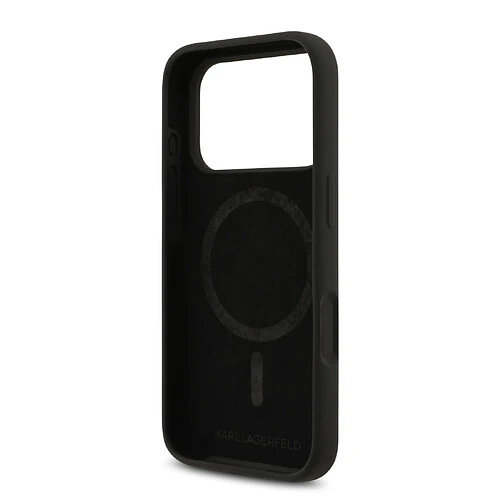 Чехол KARL LAGERFELD для iPhone 17 Pro Max Liquid Silicone NFT Karl & Choupette Hard Black (MagSafe)