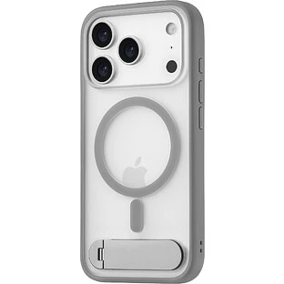 Чехол защитный uBear Stand 360° Mag Case для iPhone 17 Pro, MagSafe совместимый, силикон, софт-тач, серый