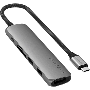 Адаптер Satechi 6-in-1 USB-C Slim Multiport Adapter, Space Grey