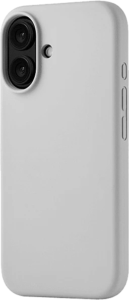 Чехол защитный uBear Touch Mag Case iPhone 16,силикон,софт-тач, светло-серый