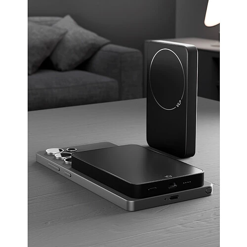 Аккумулятор внешний VLP Diamond Energy MagSafe, Qi2, 10000 mAh, USB-C, черный титан