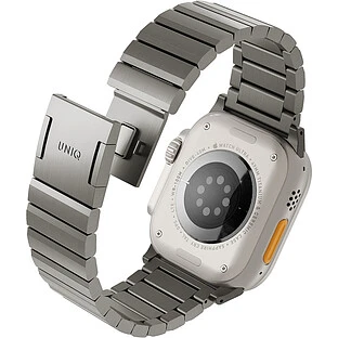 Uniq для Apple Watch 49/45/44/42 mm ремешок Strova MAG Strap Link Steel Silver