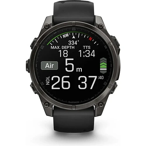 Умные часы Garmin Fenix 8 AMOLED Sapphire 47 мм, Titanium