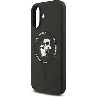 Чехол KARL LAGERFELD для iPhone 17 Liquid Silicone NFT Karl & Choupette Hard Black (MagSafe)