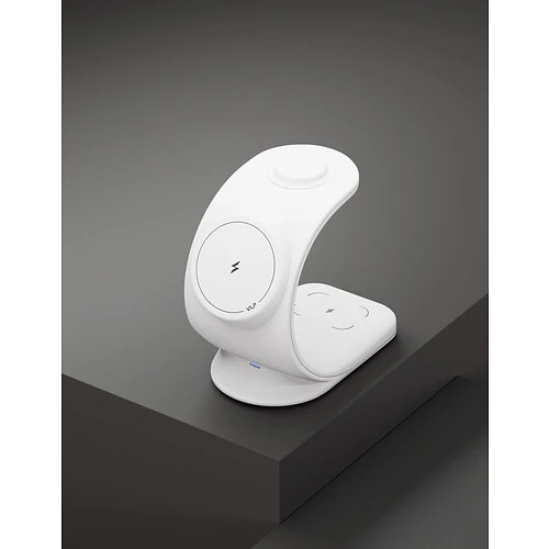 Беспроводное зарядное устройство VLP Powerstand 3 in 1 Qi2 для Apple, белое