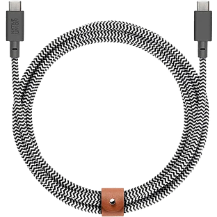 BELT CABLE TYPE-C, кабель зарядный USB-C/USB-C, 240W, длина 2,4 м., цвет: зебра