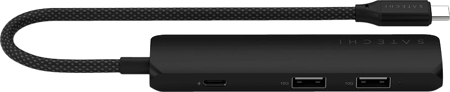 Адаптер Satechi 4-in-1 USB-C Slim Multiport Adapter with 4K HDMI and Fast Data Transfer - Черный