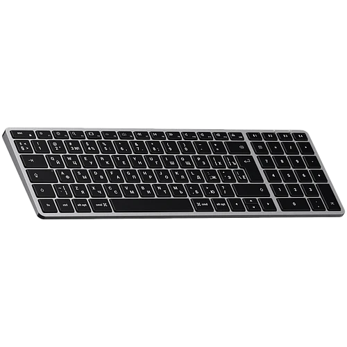 Клавиатура беспроводная Satechi Slim X2 Bluetooth Keyboard - русская раскладка. Цвет: серый космос