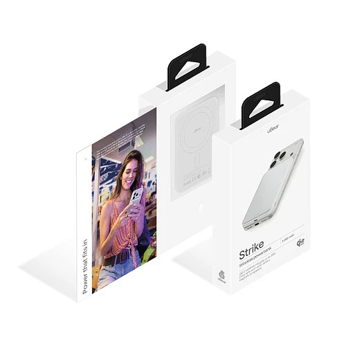 Внешний аккумулятор uBear Strike Power bank 5 000 mAh, PD30W, Qi2.2, белый