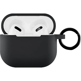 Чехол силиконовый VLP для AirPods 3 (2021),с кольцом, Soft Touch, черный