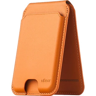 Магнитный кардхолдер uBear Fold, эко-кожа, оранжевый