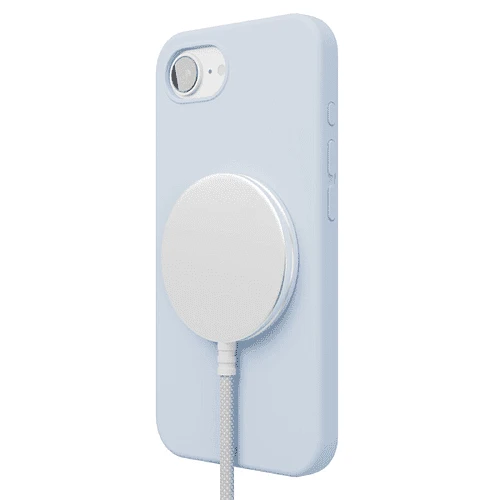 Чехол защитный VLP Aster Case с MagSafe для iPhone 16e/17e голубой