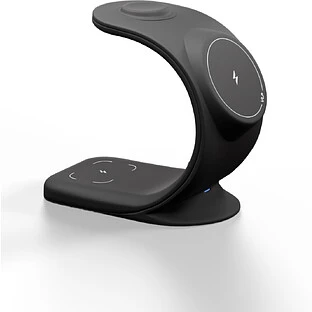 Беспроводное зарядное устройство VLP Powerstand 3 in 1 Qi2 для Apple, черное