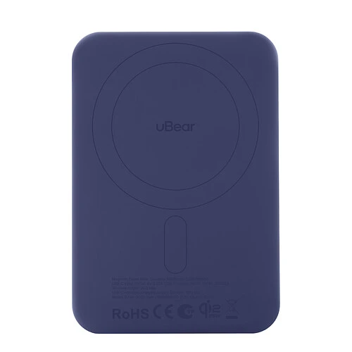Внешний аккумулятор uBear Strike Power bank 5 000 mAh, PD30W, Qi2.2, синий