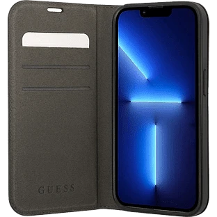 Guess для iPhone 14 Pro чехол PU Croco Metal logo Booktype Black