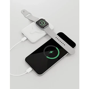 Аккумулятор внешний VLP Dual Magsafe PowerBank 5000 mAh, 3A, USB-C, белый