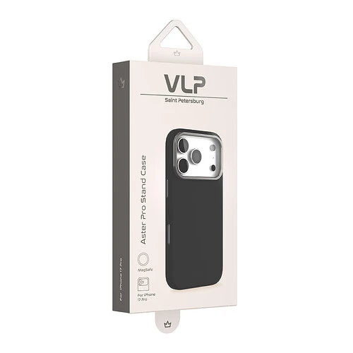 Чехол защитный VLP Aster Pro Stand Case с MagSafe для iPhone 17 Pro, черный