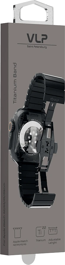 Ремешок VLP Titanium Band для Apple Watch 42/44/45/49, черный