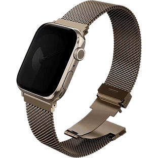 Uniq для Apple Watch 42/41/40mm ремешок Dante PRO Strap Mesh Steel Ember Gold