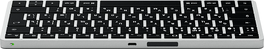 Беспроводная клавиатура Satechi Slim X1 Bluetooth Keyboard-RU. Раскладка - Русская. Цвет: серебристый