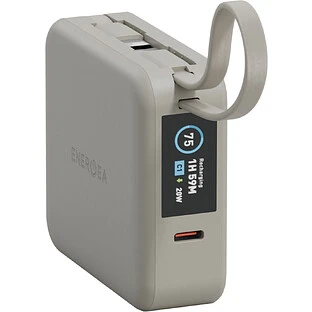Аккумулятор внешний Energea MagPac MINI Plus, 10000 mAh Magnetic wireless 15W + С 20W +2 C cables and Display Sand