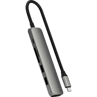 Адаптер Satechi 6-in-1 USB-C Slim Multiport Adapter, Space Grey