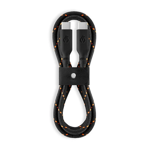 Зарядный кабель uBear Trend, USB-C|USB-С, 60Вт, 1,2м, Черно-оранжевый