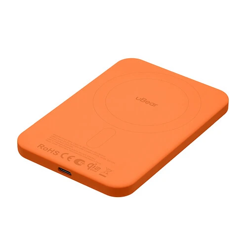 Внешний аккумулятор uBear Strike Power bank 5 000 mAh, PD30W, Qi2.2, оранжевый