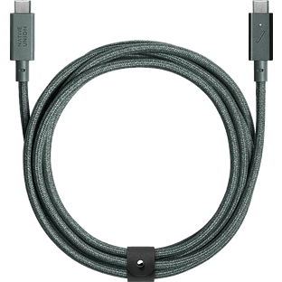 BELT CABLE TYPE-C, кабель зарядный USB-C/USB-C, 240W, длина 2,4 м.,цвет: зелёный