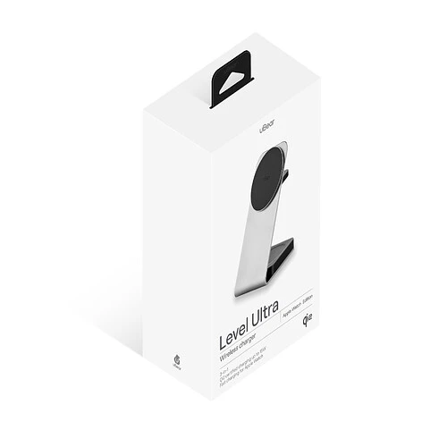 Беспроводное зарядное устройство uBear Level Ultra, 25Вт, с поддержкой MagSafe, Qi2, серебристый
