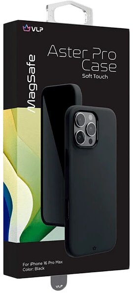 Чехол защитный VLP Aster Pro Case с MagSafe для iPhone 16 Pro Max, черный