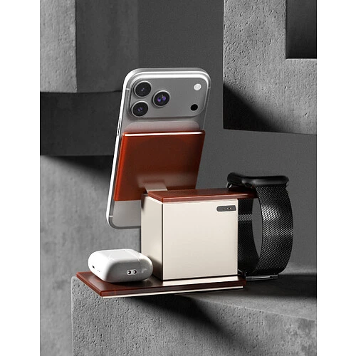 Беспроводное зарядное устройство VLP NEO Qi2.2 4 в 1, Amber Gray