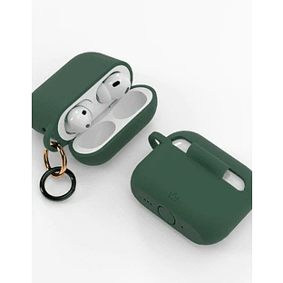 Чехол силиконовый VLP Charm Case для AirPods Pro 3, темно-зеленый