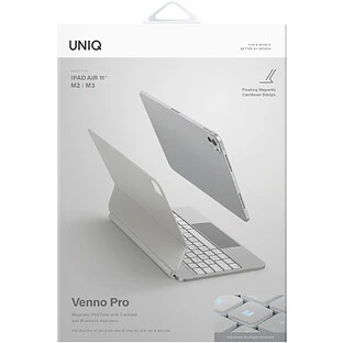 Чехол-клавиатура UNIQ Venno Pro для iPad Pro 11" (2022/21) & iPad Air 11"|10.9" (2026-24 | 2022/20), Белая