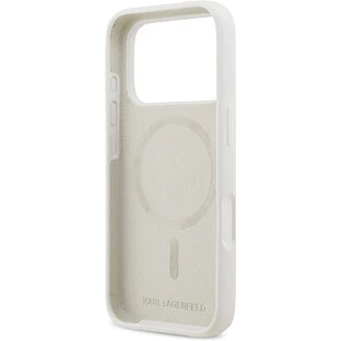 Чехол KARL LAGERFELD для iPhone 17 Pro Max Liquid Silicone Sketch Karl & Choupette Hard White (MagSafe)