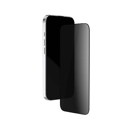 Стекло защитное 2.5D VLP Privacy Glass для iPhone 17/17 Pro/16 Pro с черной рамкой (Приватное)