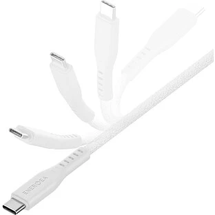 Кабель Energea FLOW USB-C to USB-C PD240W 5A Nanoweave Magnetic tie White 1.5m