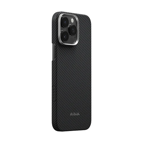 Чехол для телефона Pitaka Edge Ultra-Slim Case Twill 600D with PitaTap for iPhone 16 Pro Max - Black/Grey