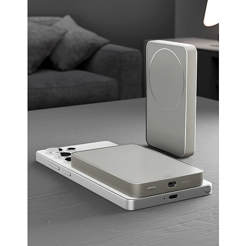 Аккумулятор внешний VLP Diamond Energy MagSafe, Qi2, 10000 mAh, USB-C, натуральный титан
