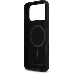 Чехол KARL LAGERFELD для iPhone 17 Pro Liquid Silicone Sketch Karl & Choupette Hard Black (MagSafe)