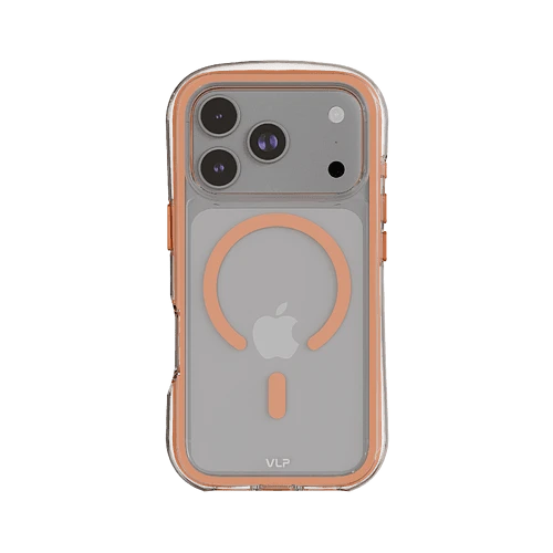 Чехол защитный VLP Bubble Case с MagSafe для iPhone 17 Pro, оранжевый