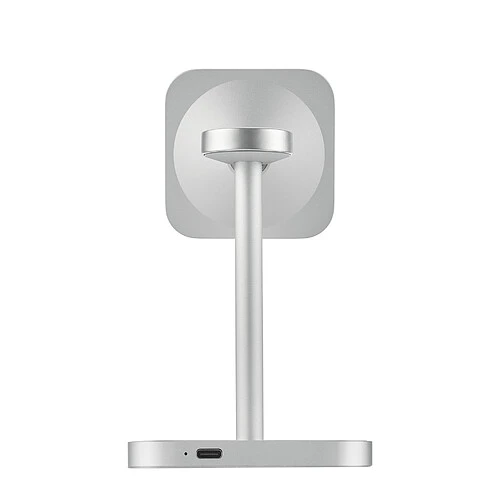 Беспроводное зарядное устройство uBear Evoke, 3-в-1, MagSafe совместимое, Qi2, цвет: серебро