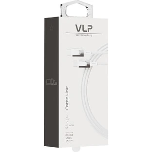 Кабель VLP Force Line 100W USB-C + USB-C, 1.2м, белый