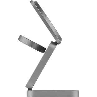 Беспроводное зарядное устройство uBear Balance Ultra, 3-в-1, с поддержкой MagSafe, Qi2, серый космос