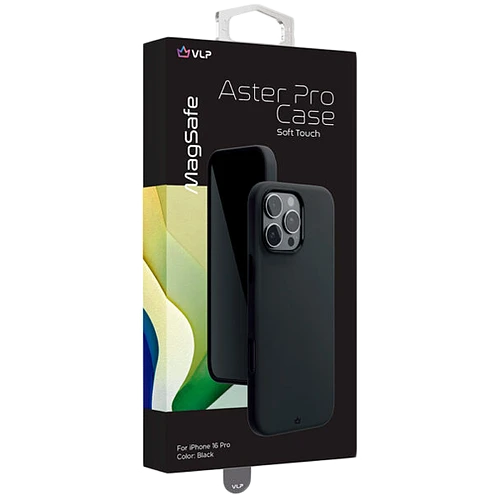 Чехол защитный "vlp" Aster Pro Case с MagSafe для iPhone 16 Pro, черный
