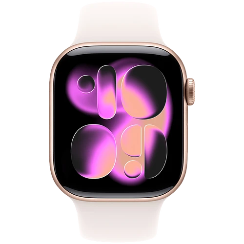 Apple Watch Series 11, GPS, 42mm, Rose Gold Aluminium Case with Light Blush Sport Band - S/M