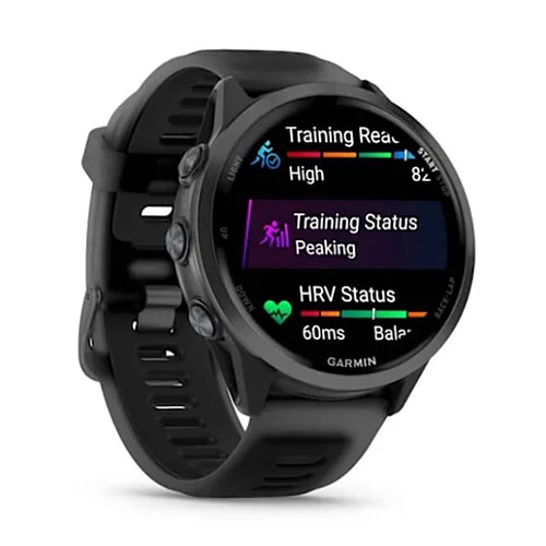 Умные часы Garmin Forerunner 570, 47 мм, Slate Grey Aluminium with Translucent Black/Black Band