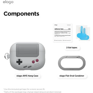 Elago для AirPods Pro 3 чехол Unique AW5 Game console Hang case Light Grey
