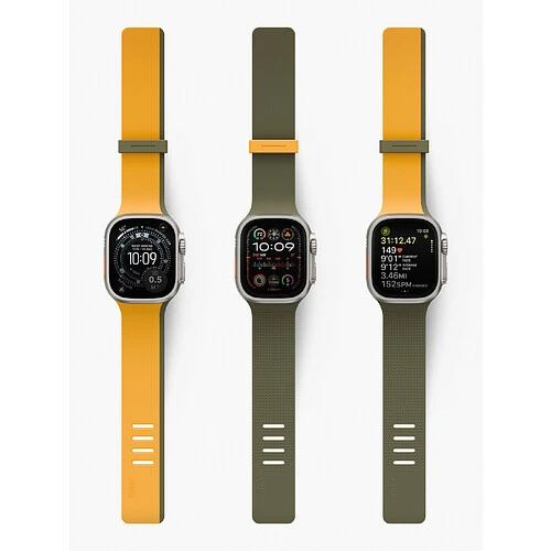 Ремешок Uniq для Apple Watch 49/46/45/44 mm Revix IV Canary Yellow/Deep Forrest