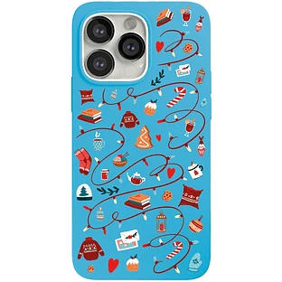 Чехол защитный VLP' Art Collection для iPhone 13 Pro  Winter  голубой